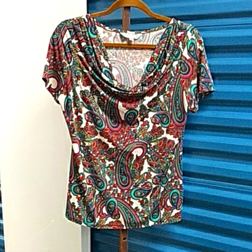 Travel Smith Paisley Cowl neck top
